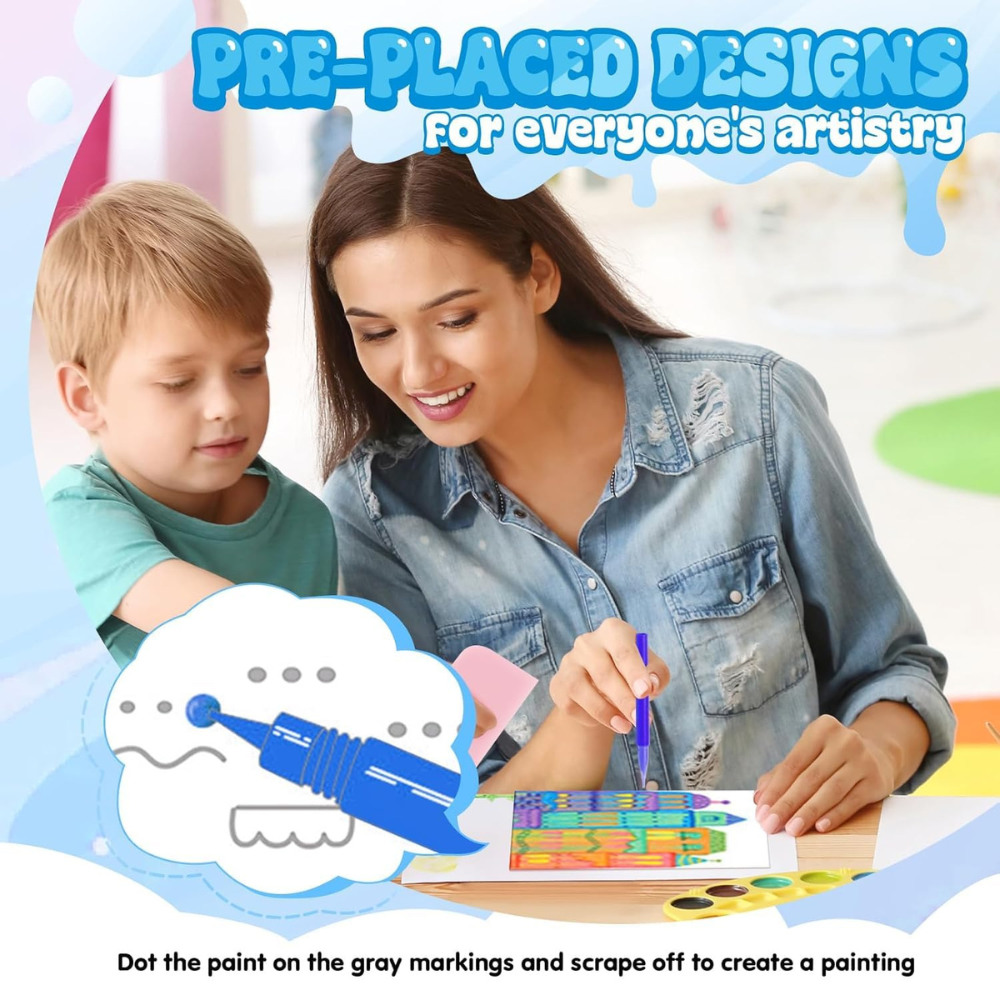 Rainbow Scratch Art Painting Kit for Kids ( 4 to 12 Years )