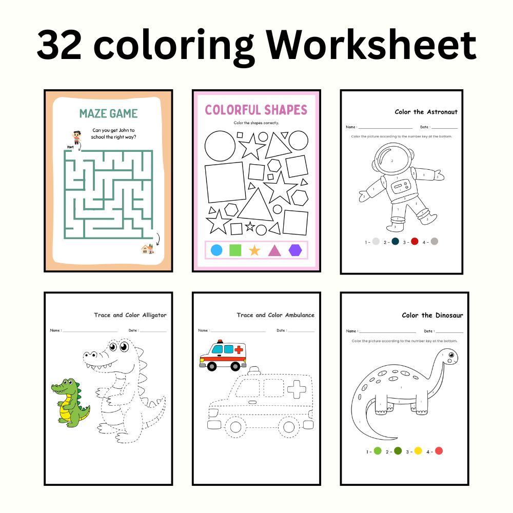 Learn With Fun DIY Coloring Kit For 4 to 10 Years Kids