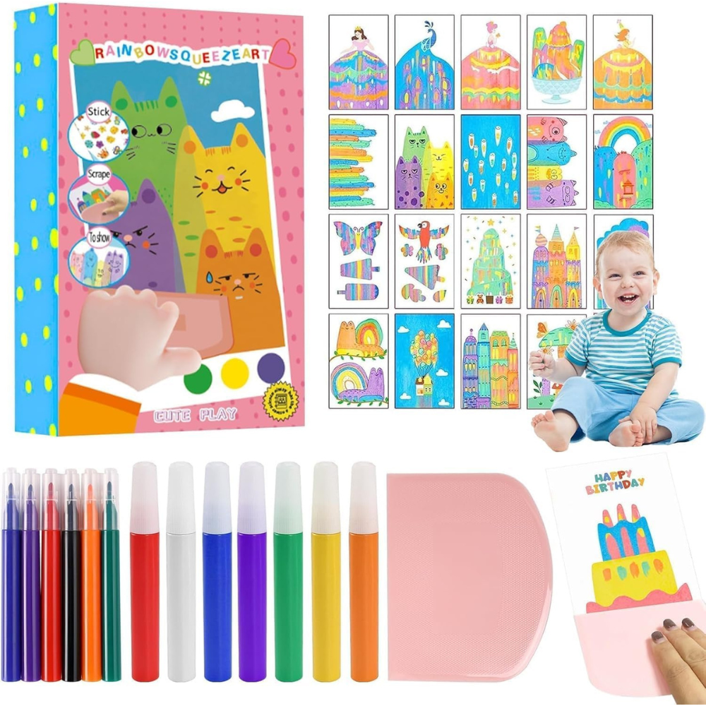 Rainbow Scratch Art Painting Kit for Kids ( 4 to 12 Years )
