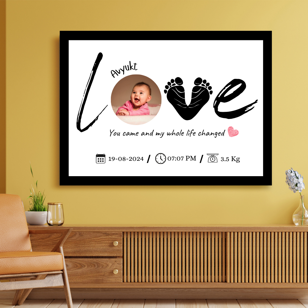 Personalized Baby Birth Frame