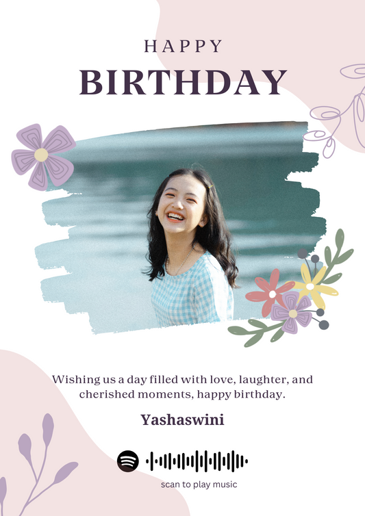 Birthday Personalized Photo Music Frame