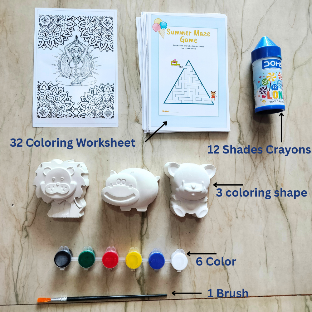 Learn With Fun DIY Coloring Kit For 4 to 10 Years Kids