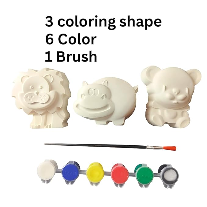 Learn With Fun DIY Coloring Kit For 4 to 10 Years Kids ( Jungle Theme )