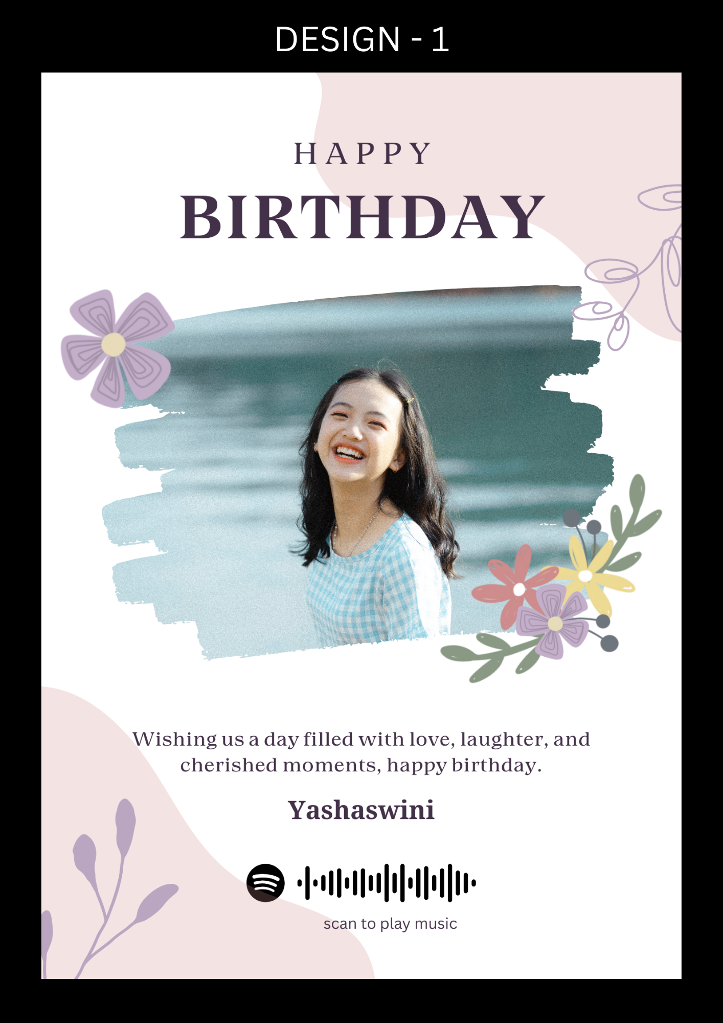 Birthday Personalized Photo Music Frame