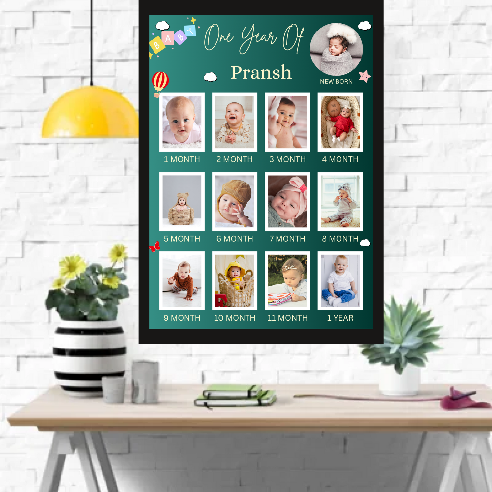 1 Year Baby Photo Frame Design 2