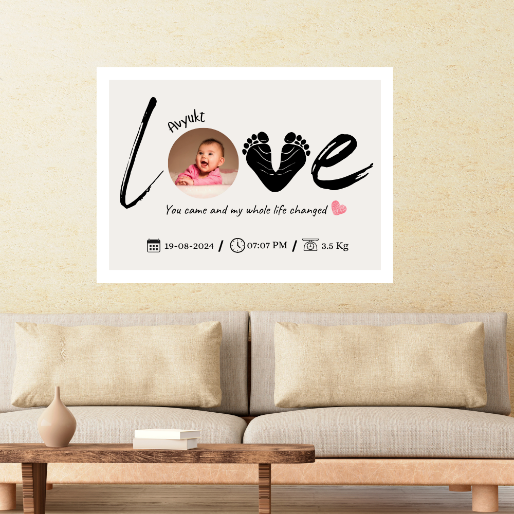 Personalized Baby Birth Frame