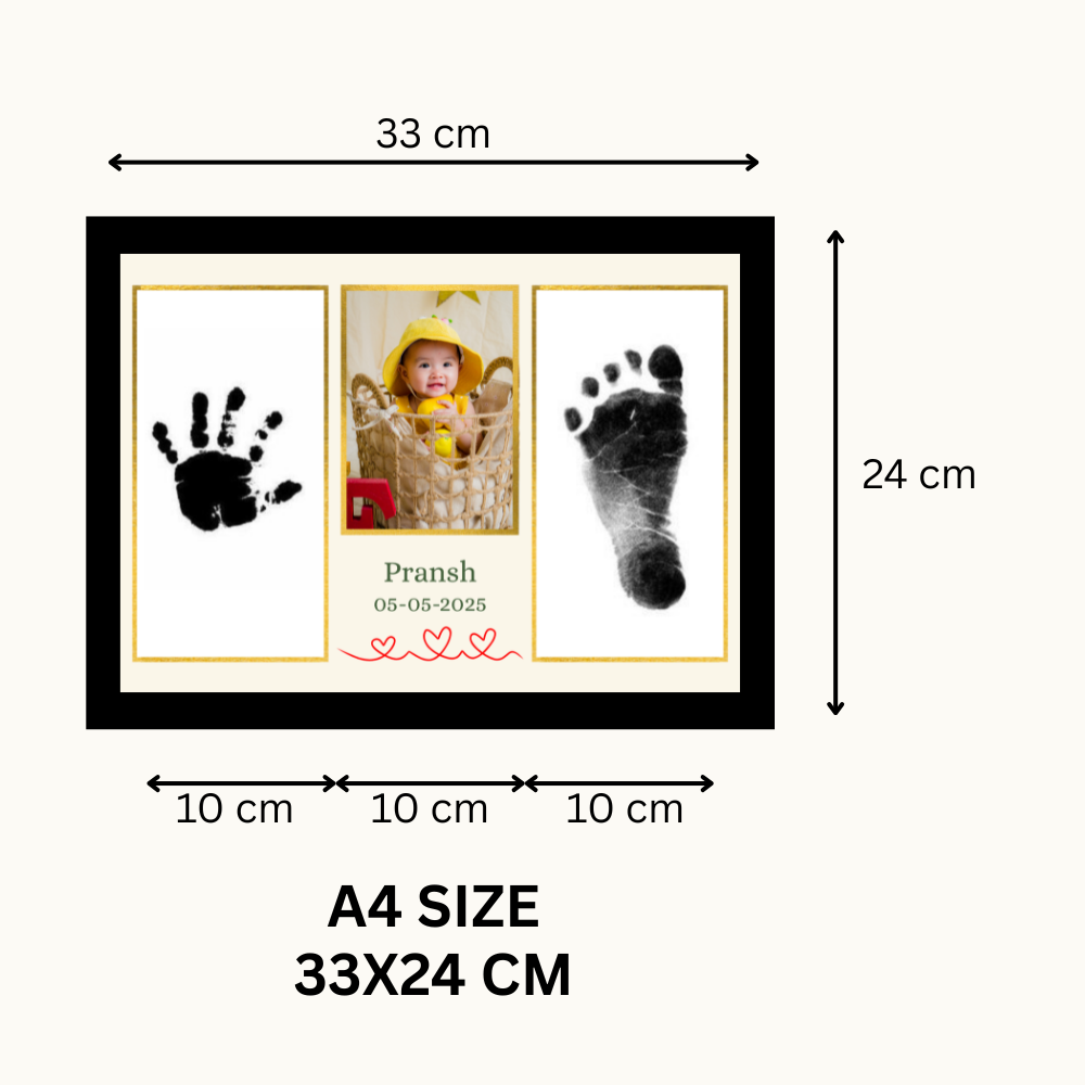 Baby Hand & Foot Impression Print Kit with Photo Frame
