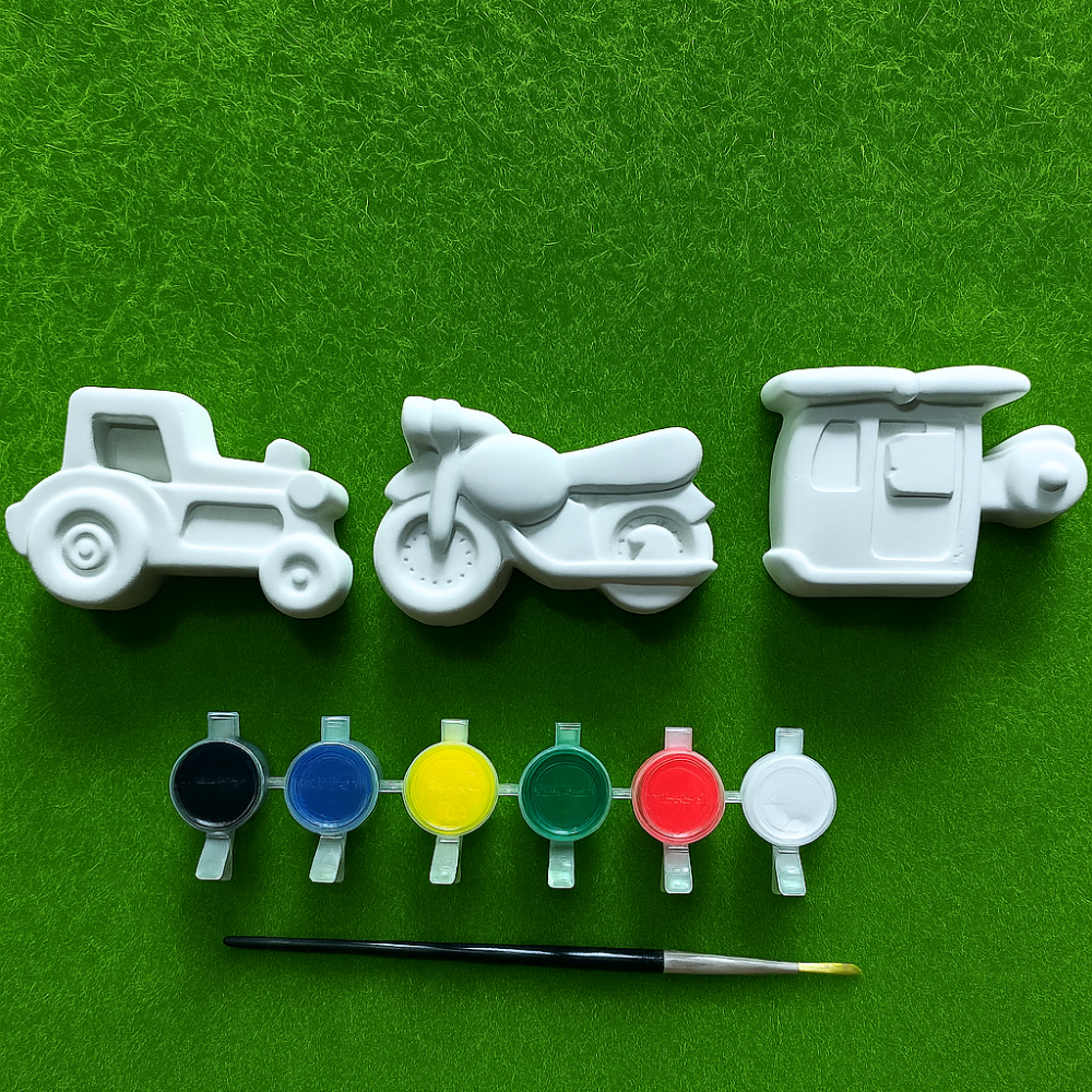 Learn With Fun DIY Coloring Kit For 4 to 10 Years Kids ( Transport Theme )