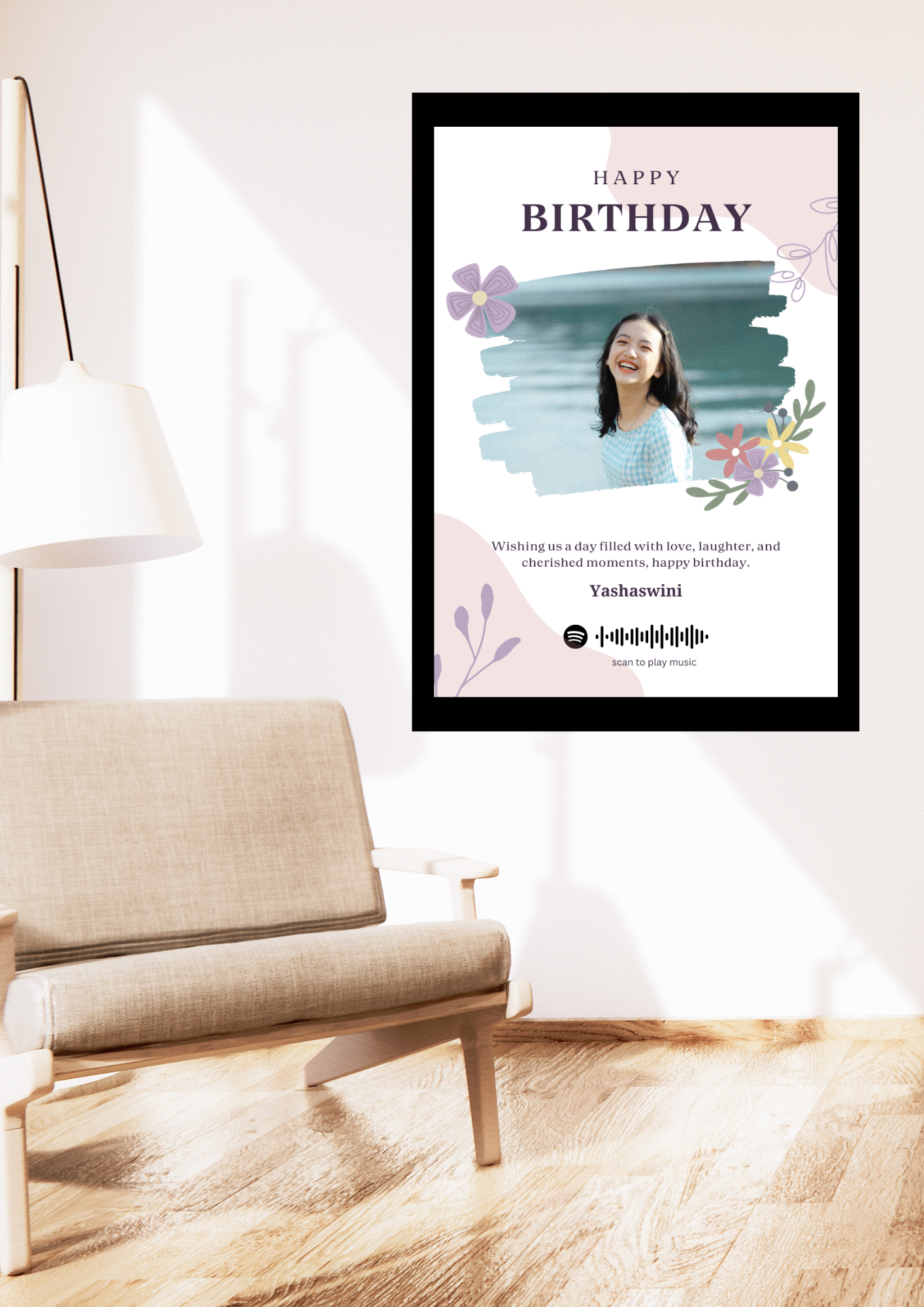 Birthday Personalized Photo Music Frame