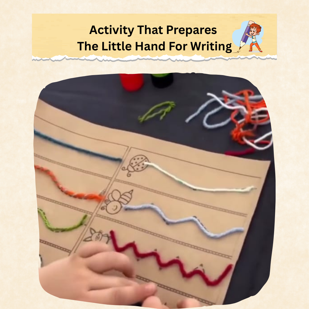 Learn With Fun Pre Writing Thread Activity Worksheet For Kids 2 to 7 Years