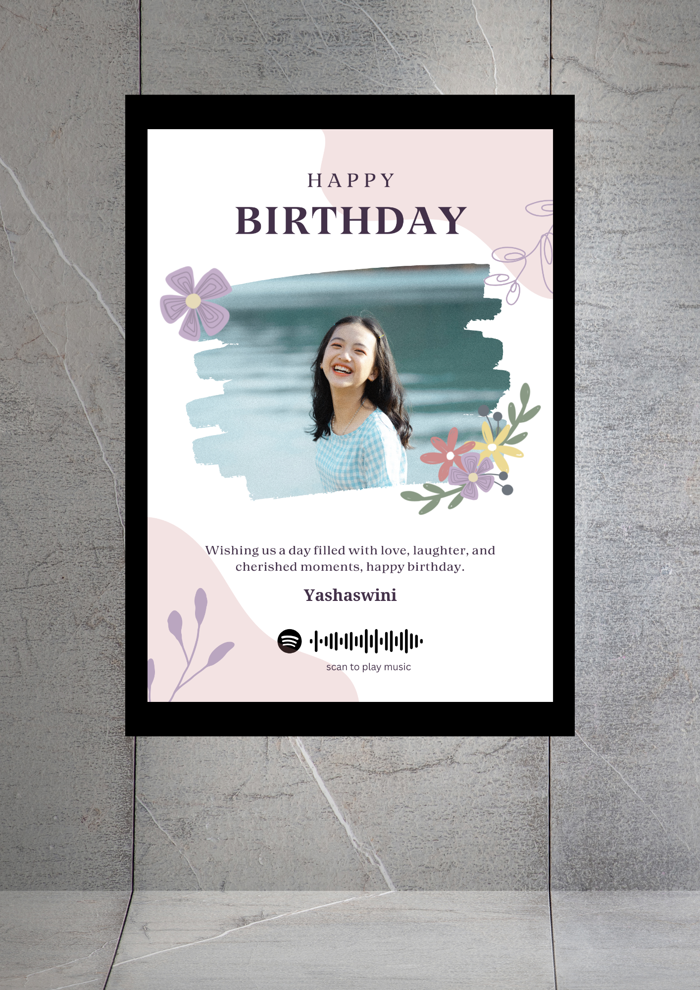Birthday Personalized Photo Music Frame