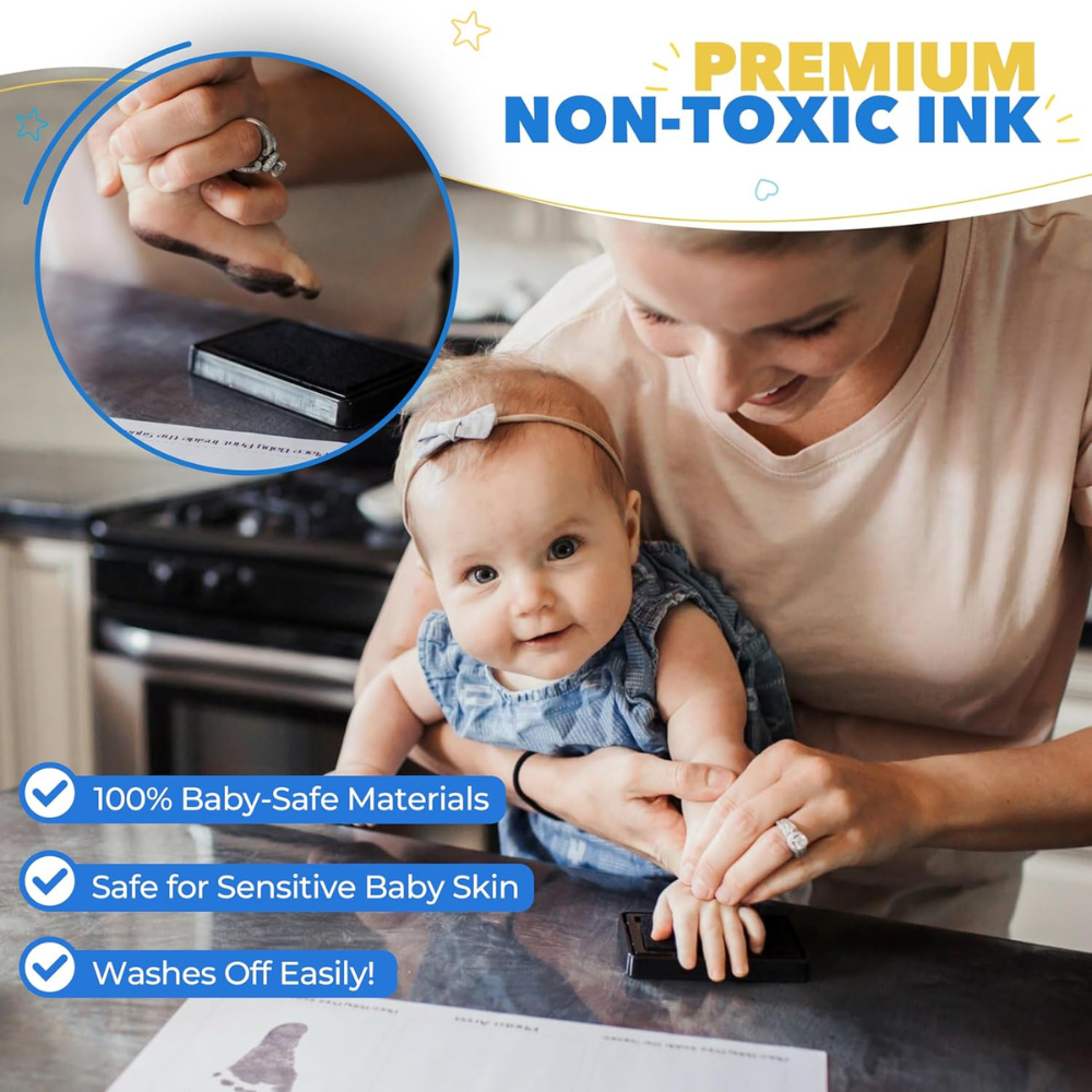 Baby Hand & Foot Impression Print Kit with Photo Frame