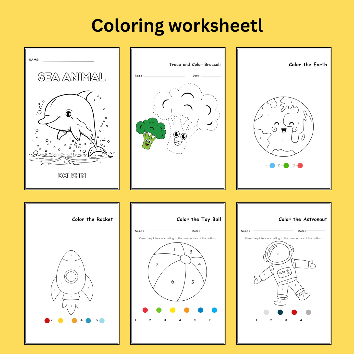 Learn With Fun Dot Stickers, Coloring, Puzzle, Mind Game Kids Activity Worksheet 2 to 7 year kids