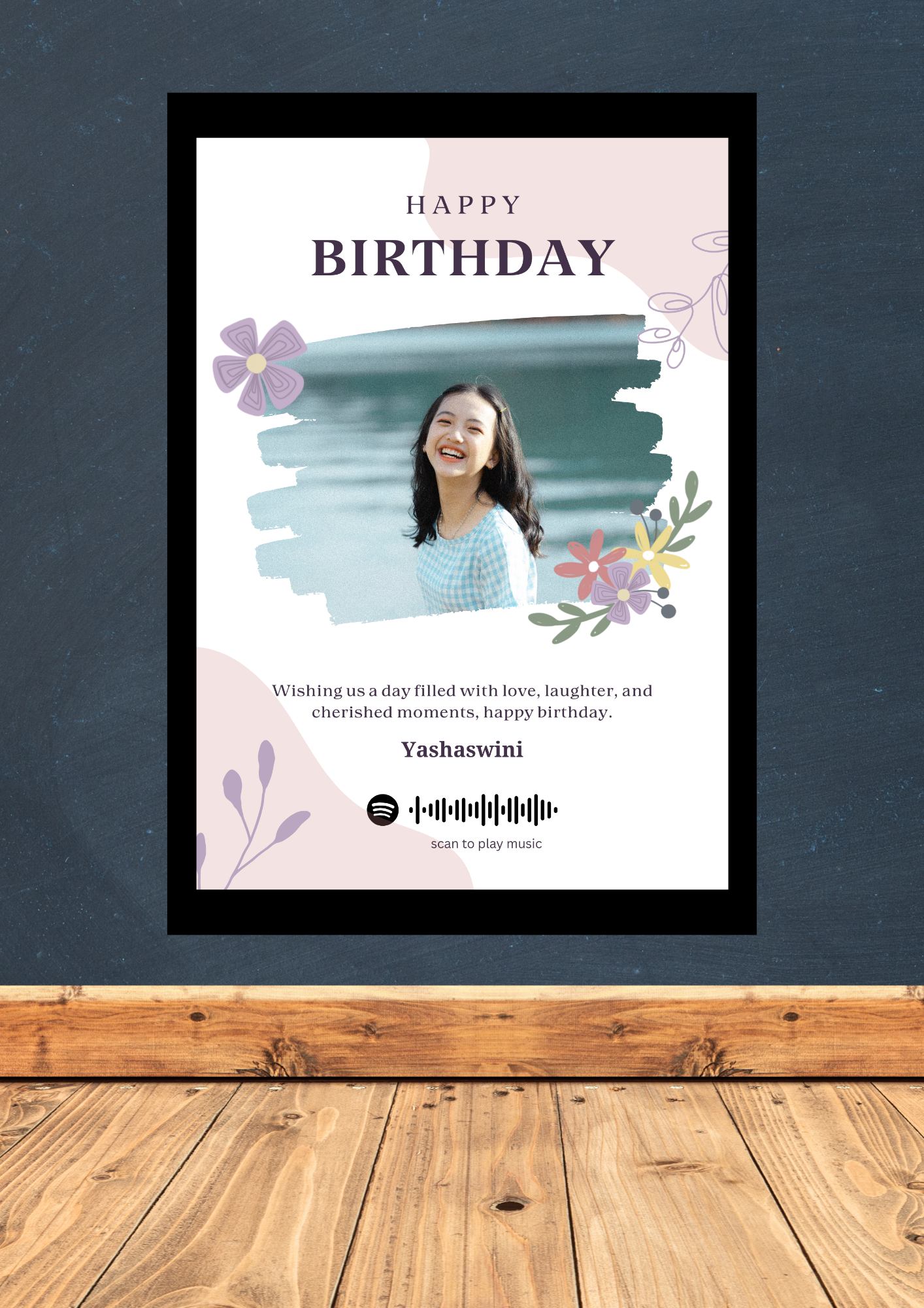 Birthday Personalized Photo Music Frame