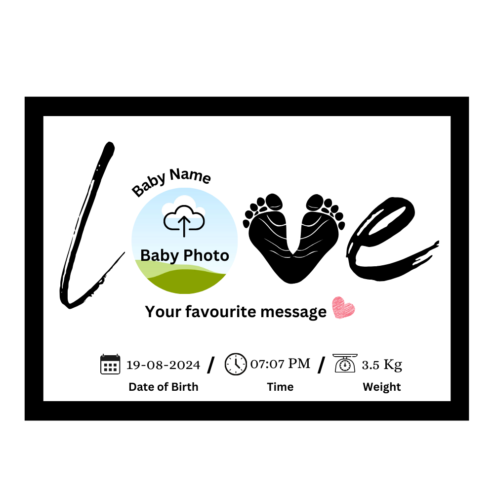 Personalized Baby Birth Frame