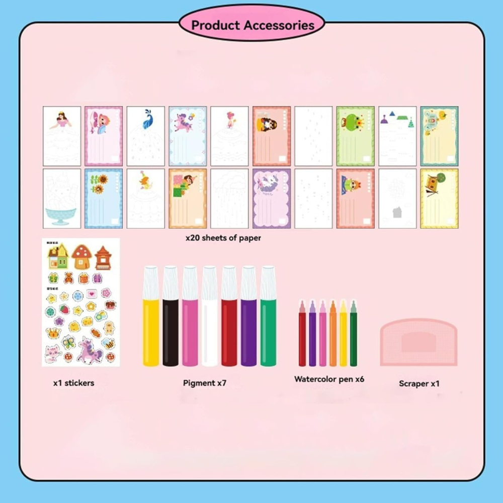 Rainbow Scratch Art Painting Kit for Kids ( 4 to 12 Years )