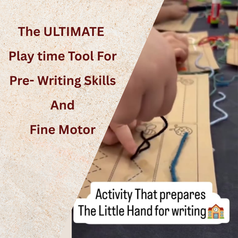 Learn With Fun Pre Writing Thread Activity Worksheet For Kids 2 to 7 Years