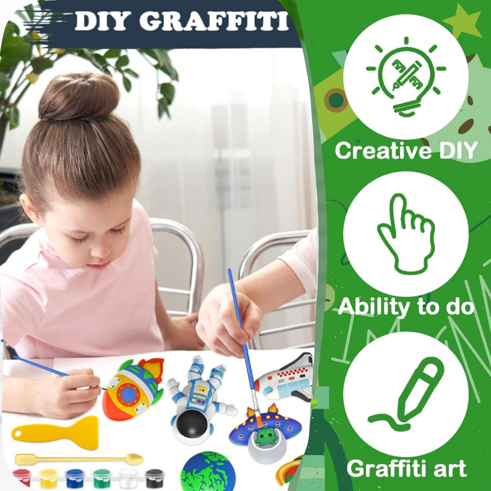 Learn With Fun DIY Coloring Kit For 4 to 10 Years Kids ( Space Theme )