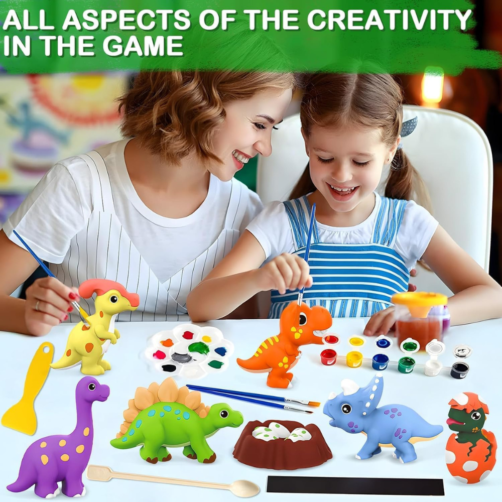Learn With Fun DIY Coloring Kit For 4 to 10 Years Kids ( Dinosaurs Theme )