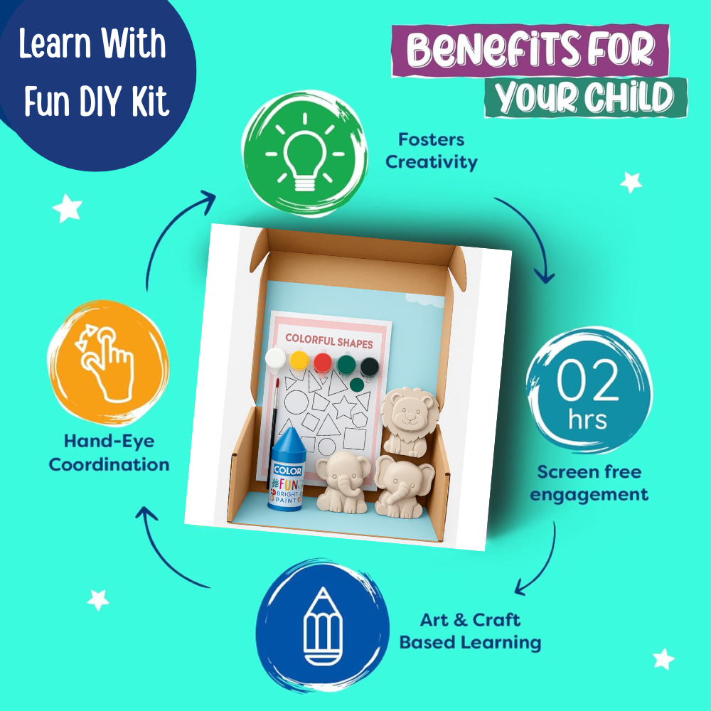 Learn With Fun DIY Coloring Kit For 4 to 10 Years Kids